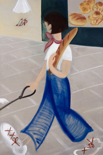 Maria Farrar - Baguette 2016 - Oil on linen - © Maria Farrar 2016 - Image courtesy of the Saatchi Gallery London