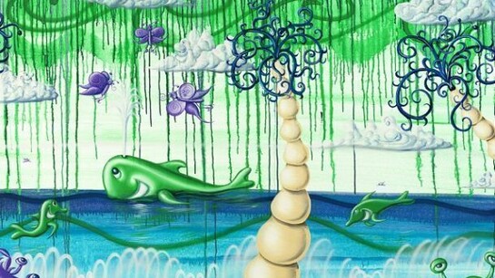 Kenny Scharf, Balea Super Legal, 2011, Oil, Acrylic And Spray Paint On Linen, 52.75h x 75.75w in