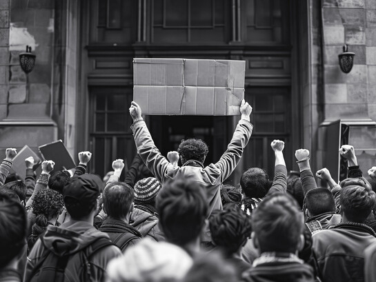 A diverse group of demonstrators holds signs advocating for the protection of personal freedoms amidst growing concerns about hyper-individualism's impact on society
