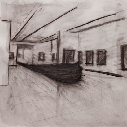 Devenir VI, 2014, carboncino su carta, 75 x 84 cm, 2014, charcoal on paper, 75 x 84 cm. Courtesy: GALLERIA CONTINUA, San Gimignano / Beijing / Les Moulins / Habana. Photo by: ©Yaque
