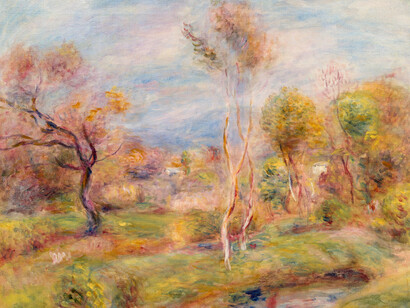 Pierre Auguste Renoir (1841-1919)
Lo stagno, Cagnes o Paesaggio di
Cagnes-sur-Mer,1905
Olio su tela, 46x55 cm
Parigi, Musée Marmottan Monet,
deposito della Fondation Ephrussi de
Rothschild, Saint-Jean- Cap-Ferrat, 2018
© Christian Baraja SLB 