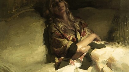 Jeremy Mann. A Model at Rest 70x70