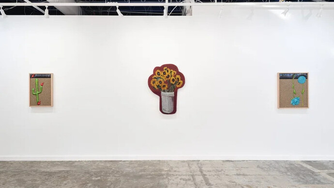 Erick Medel, Soft threads, exhibition view. Courtesy of Martha's Contemporary