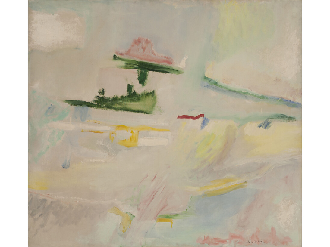 Jane Freilicher, The Sky, c. 1960, oil on linen, 46 x 51 inches, Courtesy Tibor de Nagy Gallery, New York