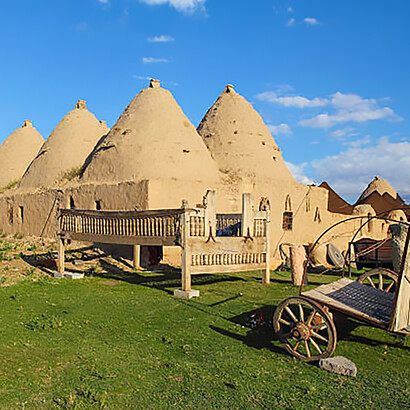 Ancient beehive houses in Harran, Turkey, reflecting Mesopotamian architecture