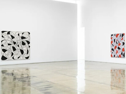 Charles Arnoldi, String theory, exhibition view. Courtesy of Michael Kohn Gallery