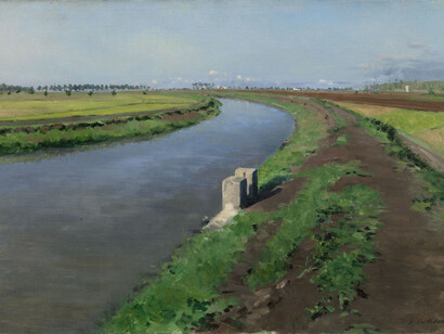 Gustave Caillebotte (1848-1894), Banks of a Canal, near Naples, c. 1872, Photo © National Gallery of Ireland