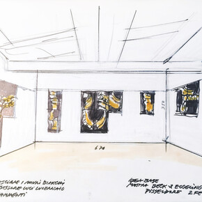 Fabrizio Plessi, Sketch for the exhibition Memoria dell’acqua at Beck & Eggeling International Fine Art, Dusseldorf, 2017