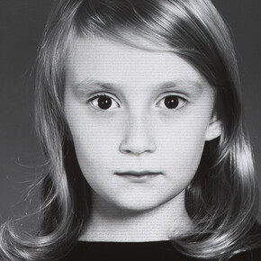 Shirin Neshat. Anna, from "The Home of My Eyes" series, 2015. Silver Gelatin Print and Ink, 152.4 x 101.6cm (40 x 60 in). Courtesy Written Art Foundation, Frankfurt am Main, Germany
