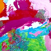 Kimber Berry, Liquid Landscape, Mixed Media on Canvas, 30x22, framed to 36x28, 2008