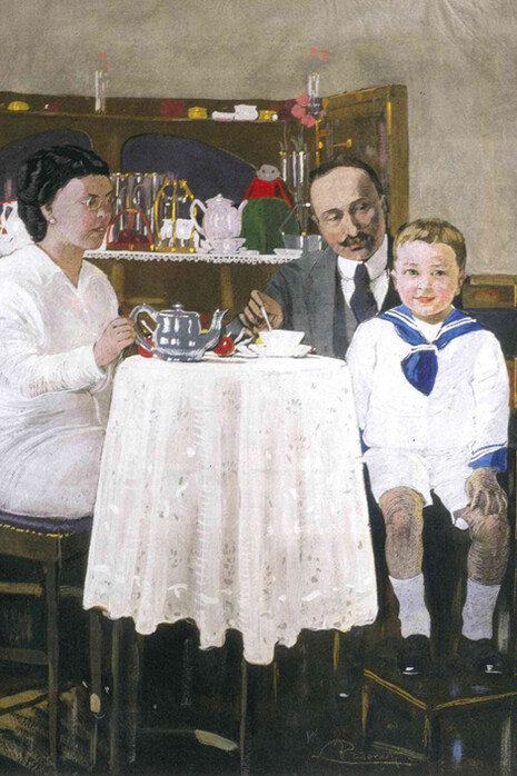 Felice Casorati, La famiglia Consoaro Girelli, dettaglio, 1916