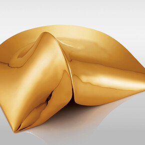 Agostino Bonalumi, Bronzo, 1969 - 2007, Cast bronze, 18 x 38 x 42 cm, Courtesy Archivio Bonalumi and Mazzoleni London