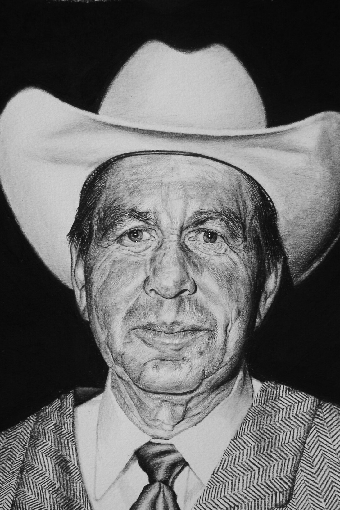 Andrew Tift, Bob Padilla (Santa Fe Cowboy), Charcoal, carbon graphite, 58.5 x 48.25 cm 