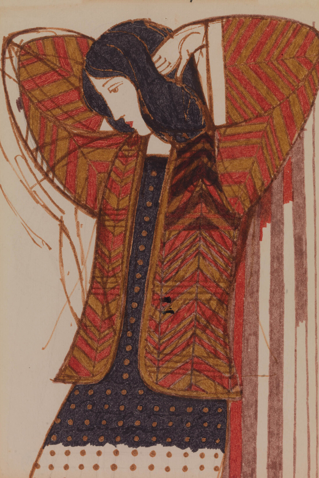 Anthony Gilbert, Red Striped Sleeves