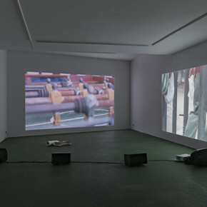 Bayo Hassan Bello, () objects () to hold () to let go (), exhibition view. Courtesy of Super Dakota