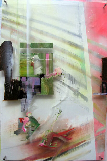 Yvette Gellis, Untitled 5370 - 2014, Plexiglas on wood panel, oil, graphite,