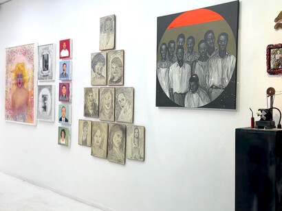James Dave, Exhibition View, Holy Fame. Courtesy of Space 776 Gallery