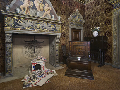 Ceramic works by Bertozzi & Casoni create a dialogue with the historic rooms of Museo Bagatti Valsecchi, Museo Bagatti Valsecchi in Milan, Italy