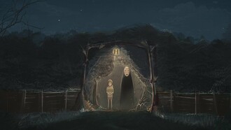 Chihiro e Kao nashi, protagonisti del lungometraggio "La Città Incantata", diretto da Miyazaki Hayao. Fan art di srchaos