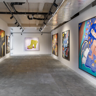 Various artists, Guten morgen, du schöne, exhibition view. Courtesy of König Telegraphenamt