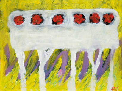 Ján Hlavatý, Island in the soul, exhibition painting. Courtesy of Danubiana