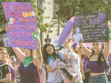 Women Taking to the Streets in Protest, Ciudad de México, CDMX, México