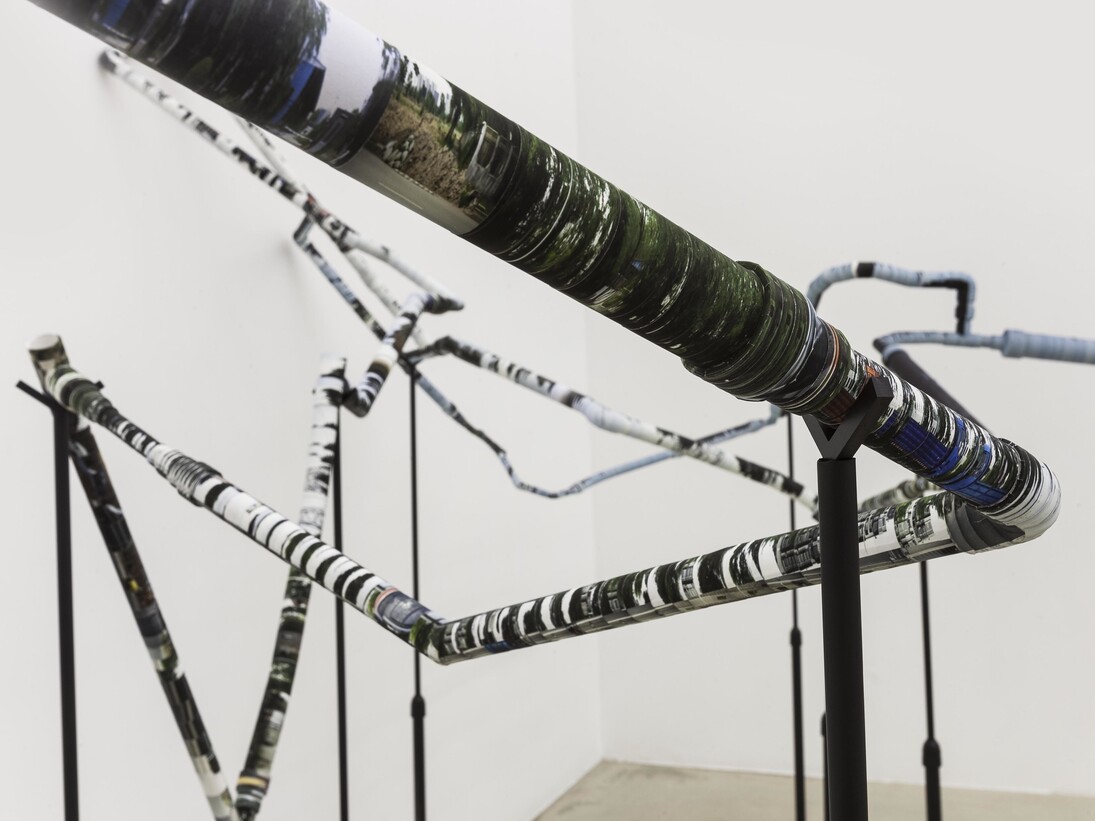 Guo Hongwei, The Path of the Metaphorist, PVC pipes and digital inkjet photo collage