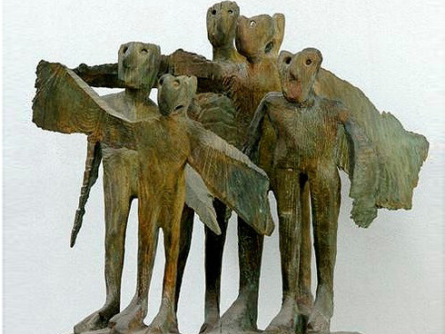 Alexander Polzin, Requiem (homage to György Kurtág) edition 6/6, 2011, 57 x 57 x 36cm, Bronze