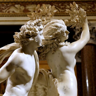 Gian Lorenzo Bernini, Apollo e Dafne, 1622-25, dettaglio, Galleria Borghese, Roma, Italia