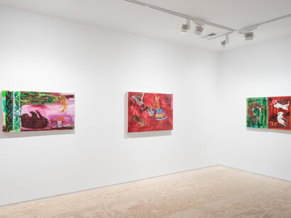 Julie Buffalohead, The Wisdom of Wild Things, exhibition view. Courtesy of Jessica Silverman Gallery