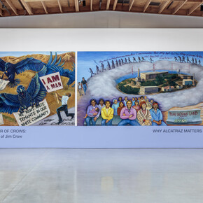 Judith F. Baca, The Great Wall of Los Angeles, 2023, installation view, photo by Joshua White. Courtesy of the artist and Jeffrey Deitch, Los Angeles
