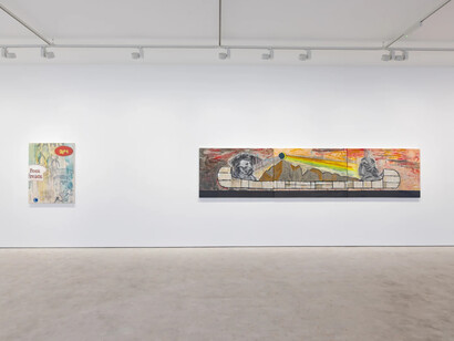 Jaune Quick-to-See Smith, Rooted in memory, exhibition view. Courtesy of Stephen Friedman Gallery