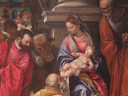Paolo Caliari detto il Veronese, Adorazione dei Magi, part., Olio su tela, cm 320 x 234, Vicenza, chiesa di Santa Corona @ Centro d'ateneo per le Arti Visive - Università degli Studi di Bergamo, foto G. Poldi, G.C. F Villa