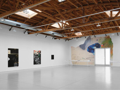 Raymond Saunders, Notes from LA, exhibition view. Courtesy of David Zwirner Gallery