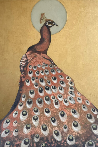 Brian Hibbard, Peacock VI. Courtesy of Thomas Deans Fine Art