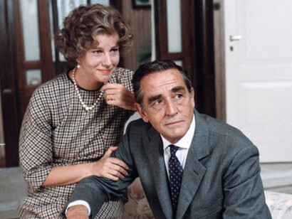 Stefania Sandrelli e Vittorio Gassman ne "La terrazza"
