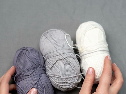 Yarns stacked next to each other