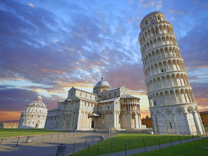 Baptisterio, catedral y campanario (Torre inclinada), Piazza dei Miracoli, Pisa, Italia
