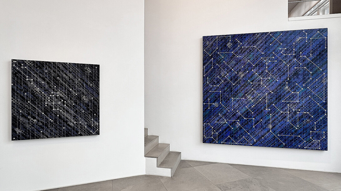 Ding Yi, Constellations, ausstellungsansicht. Mit freundlicher genehmigung der Galerie Karsten Greve