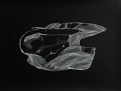 Rita Alaoui, Objet Trouvé No.16, 2016, acrylic on pa…er, 50 x 70cm. Courtesy of Tiwani Contemporary