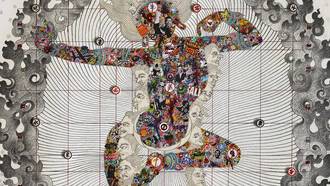 Gonkar Gyatso, Power Lhamo, 2015, mixed media on fine art paper, mounted on Dibond, 122 x 100 cm. Courtesy the artist e Galleria Mimmo Scognamiglio, Milano