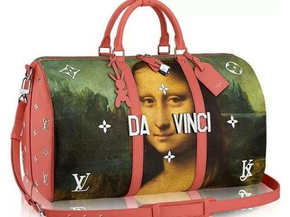 Louis Vuitton and Jeff Koons collaboration on the design of this travel bag
