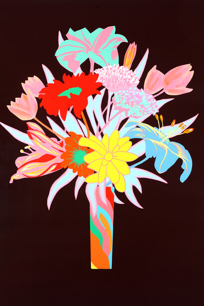 Roland Reiss, Unrepentant flowers: brown (detail), 2018. Courtesy of William Turner Gallery 
