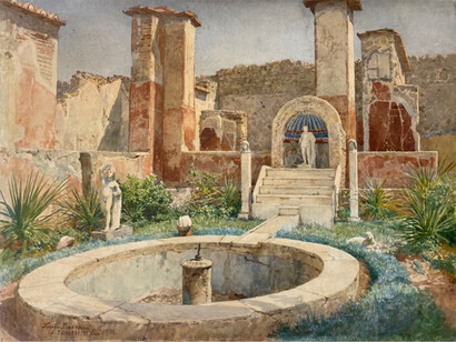 Luigi Bazzani, Casa di Marco Lucrezio, 1901. Courtesy of Museo Archeologico Nazionale