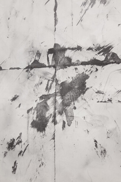 Tony Lewis, Time After Time (detail), 2015, Pencil and graphite on paper, Two parts: 89 1/4 x 77 x 3 1/8 inches framed, 89 1/8 x 77 x 3 1/8 inches framed © Tony Lewis. Photo by Lance Brewer. Image courtesy Andrea Rosen Gallery