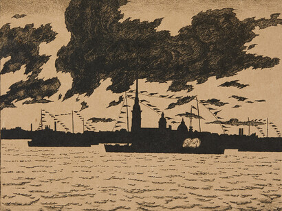 M.V. Dobuzhinsky, Peter and Paul fortress, 1921–1922. Courtesy of Tretyakov Gallery       