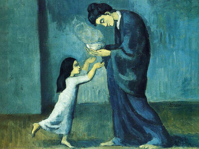 Pablo Picasso, La sopa, 1903 (Periodo Azul)