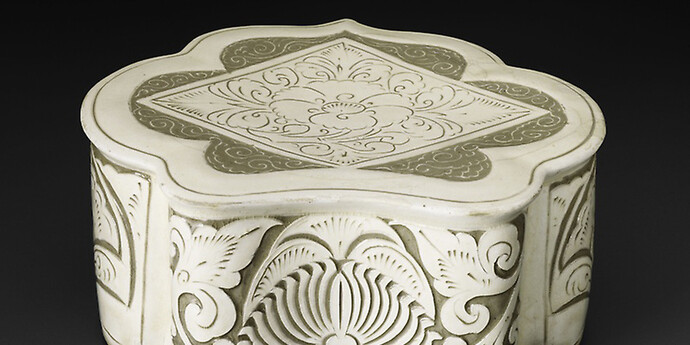 China, Cloud-Shaped Pillow with Peony Scroll, Northern Song dynasty (960–1127), late 10th/early 11th century