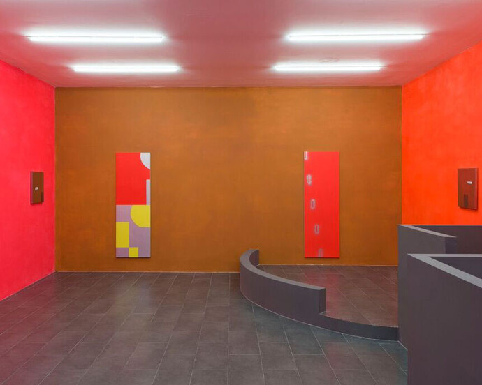 Nick Oberthaler featuring Nico Vascellari, Exhibition view. Courtesy of Galerie Emanuel Layr