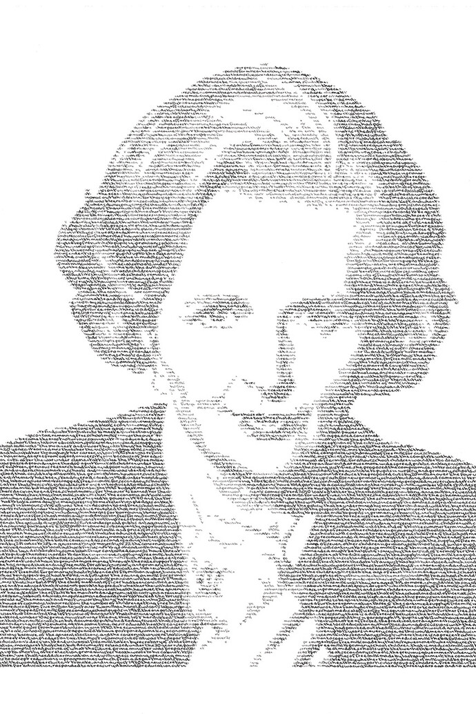 Annemarie Wright, Margaret Thatcher - the iron Lady, 81 x 71 cm (framed)